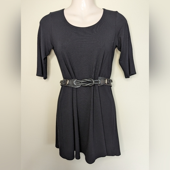 Eileen FISHER jersey tunic top dress xs petite pp black - Picture 8 of 15